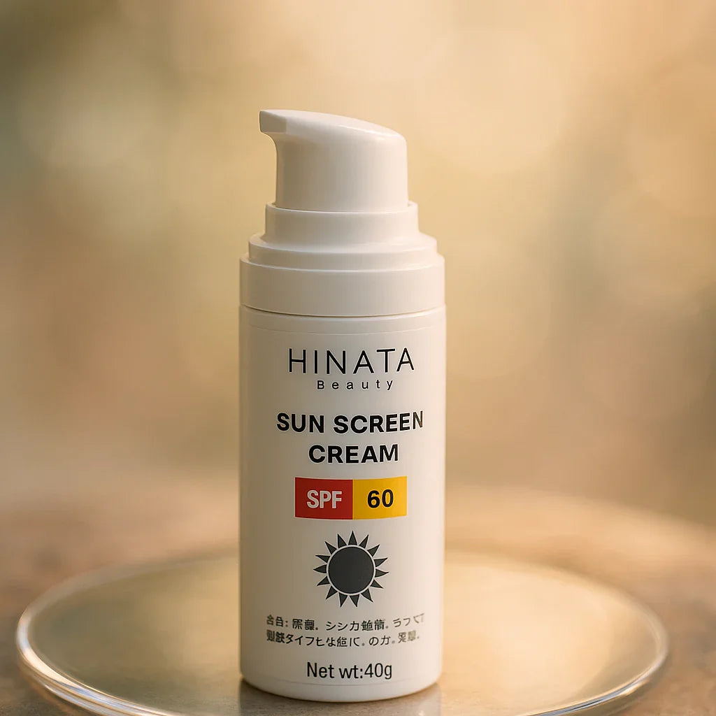 Hinata Beauty™ Daily Sunscreen SPF 60 – Lightweight, Non-Greasy UV Protection for Face