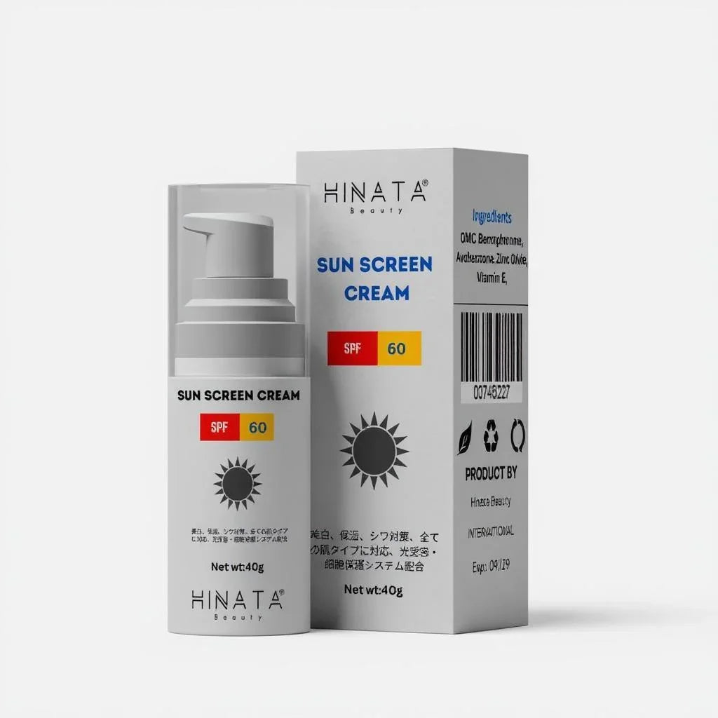 Hinata Beauty™ Daily Sunscreen SPF 60 – Lightweight, Non-Greasy UV Protection for Face