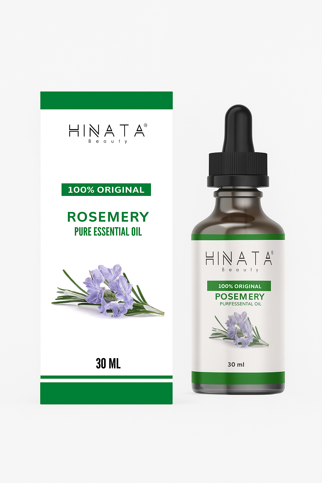 Hinata Beauty™ 100% Organic Rosemary Oil for Hair – Strengthen Roots & Boost Growth (30ml)